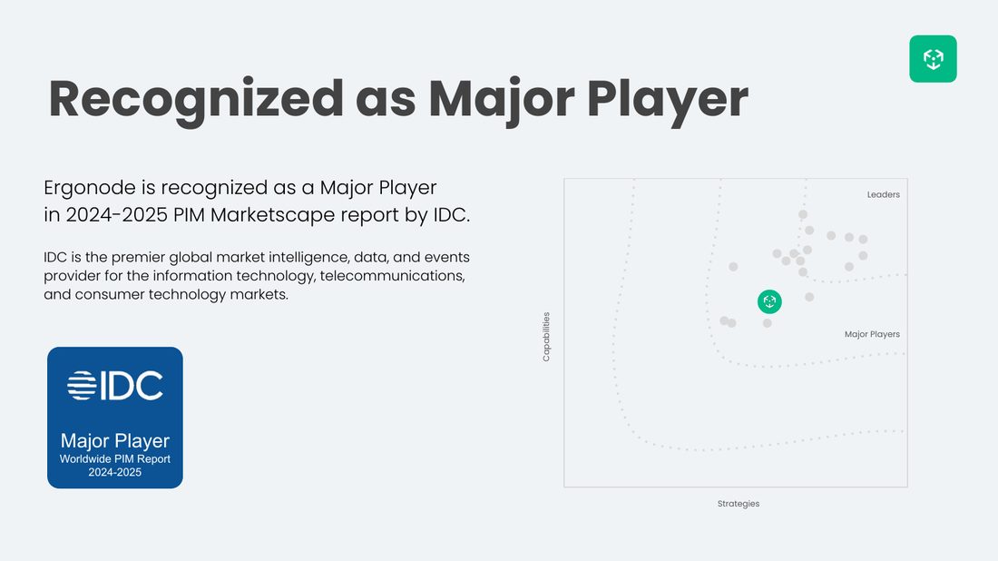 Ergonode positioned as a Major Player in the IDC Worldwide PIM Marketscape 2024-2025