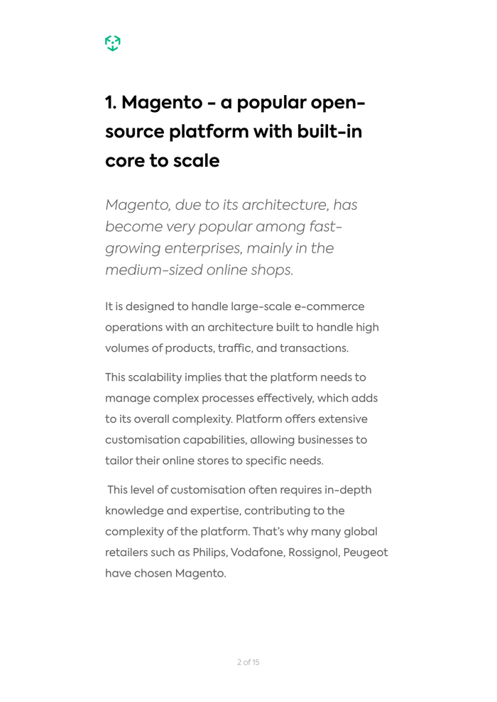 Ebook page — Magento overview