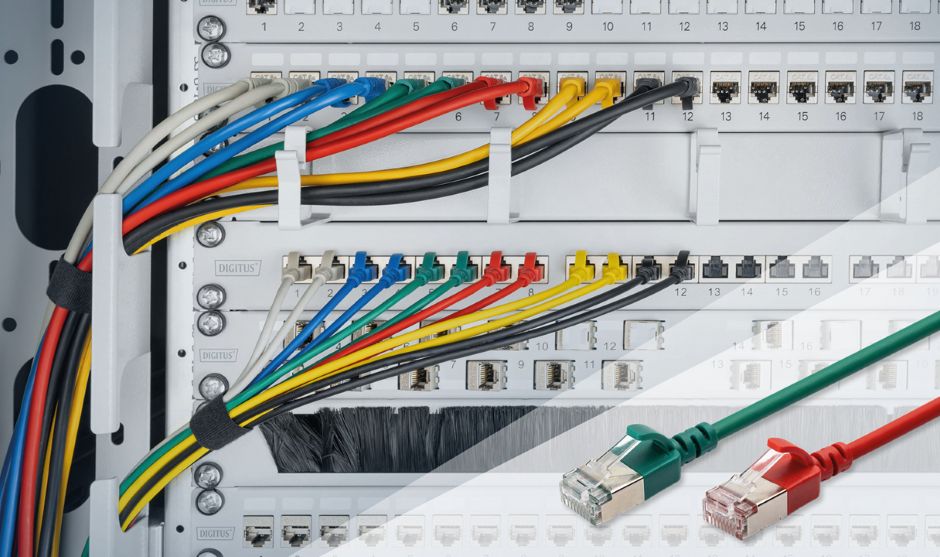 Die neuen Slim Patchkabel CAT 6A F-FTP AWG32/7 von Digitus überzeugen mit schlankem Design. Quelle: Assmann Electronic GmbH