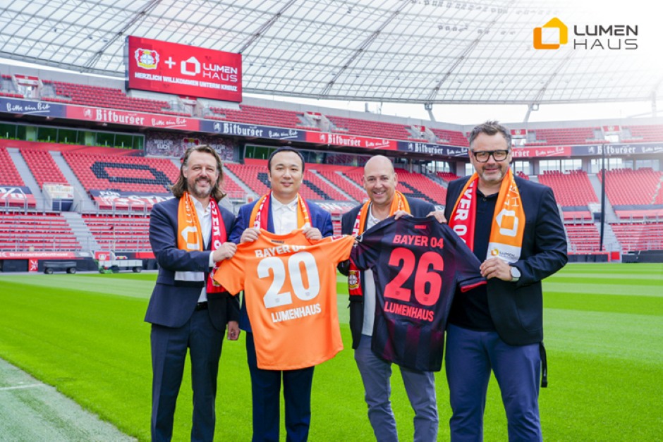 Sponsoring-Partner im Fußballstadion Bayer 04 Leverkusen und Lumenhaus