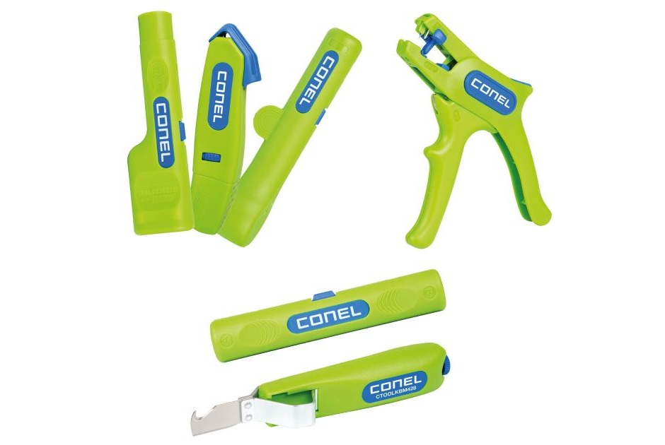 Abmantelungswerkzeuge der Produktlinie Conel Tools green 