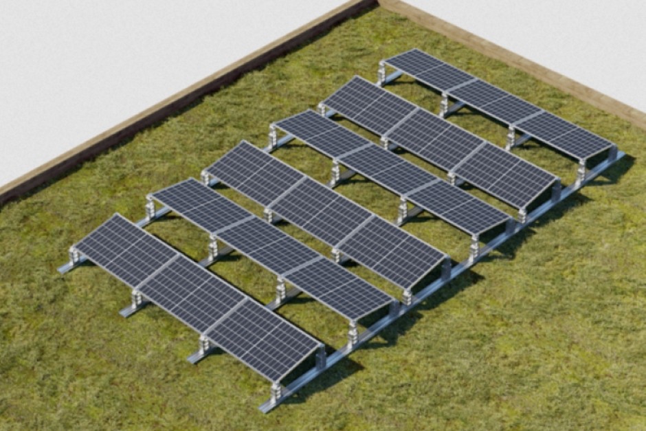 PV-Montagesystem für Gründächer