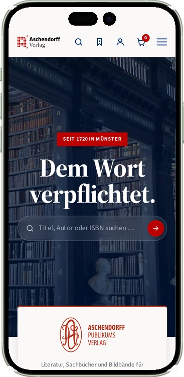 Aschendorff Verlag mobil: Startseite mit Suche