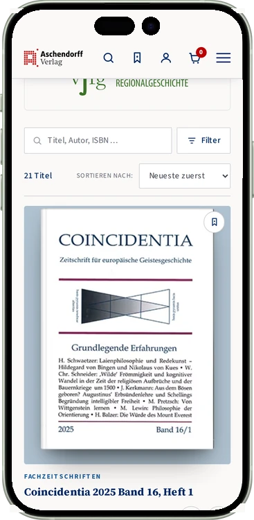 Aschendorff Verlag mobil: Katalogansicht