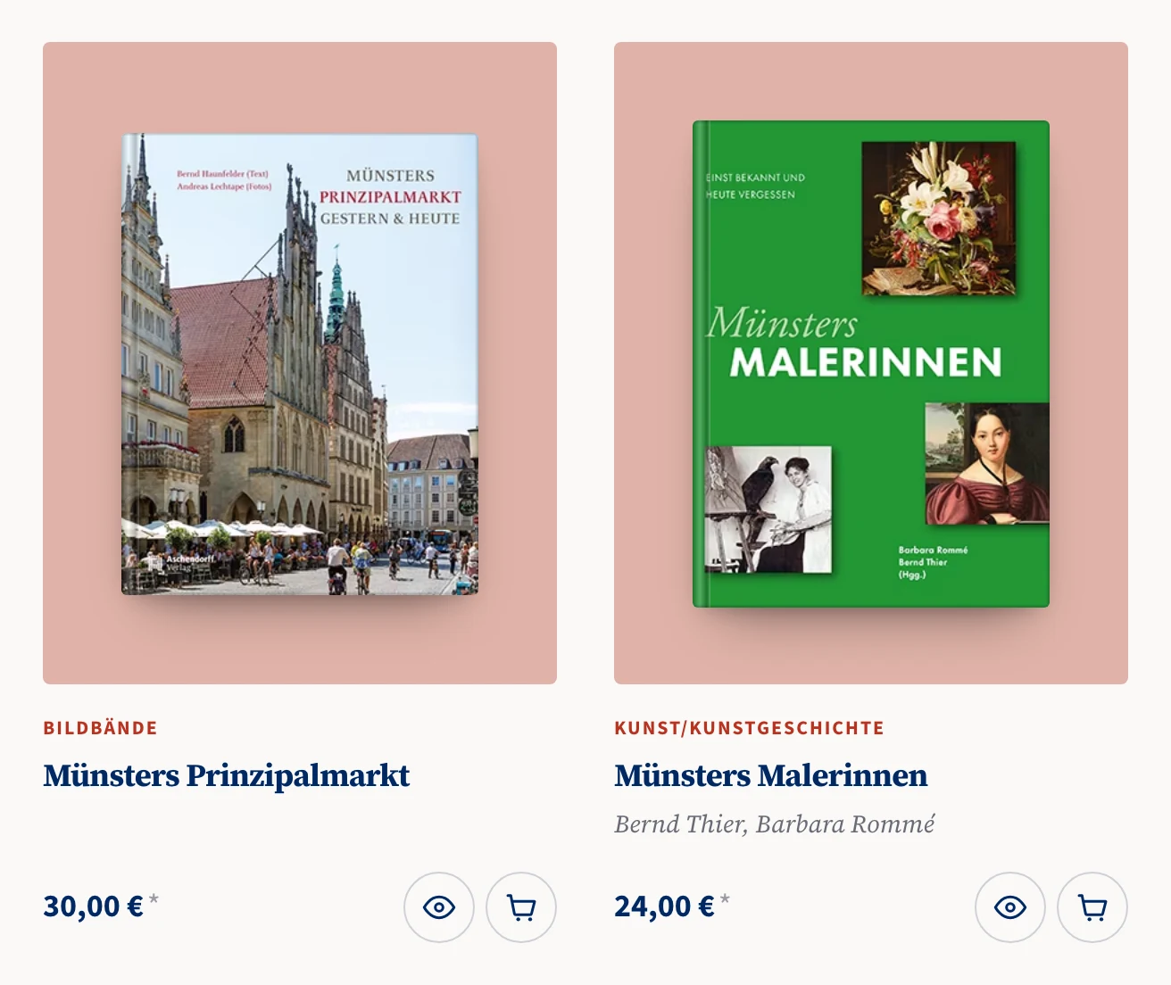 Buchkarten aus dem neuen Aschendorff-Shop