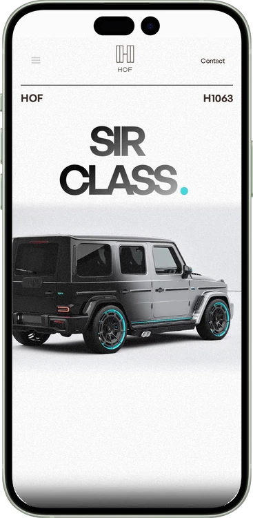 HOF Manufaktur mobil: Modellseite New Sir Class