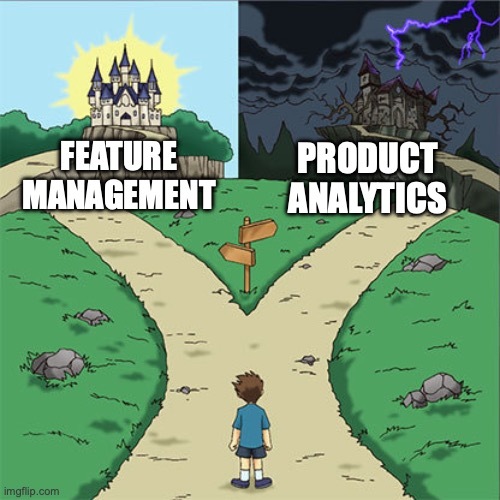 Feature management vs product analytics