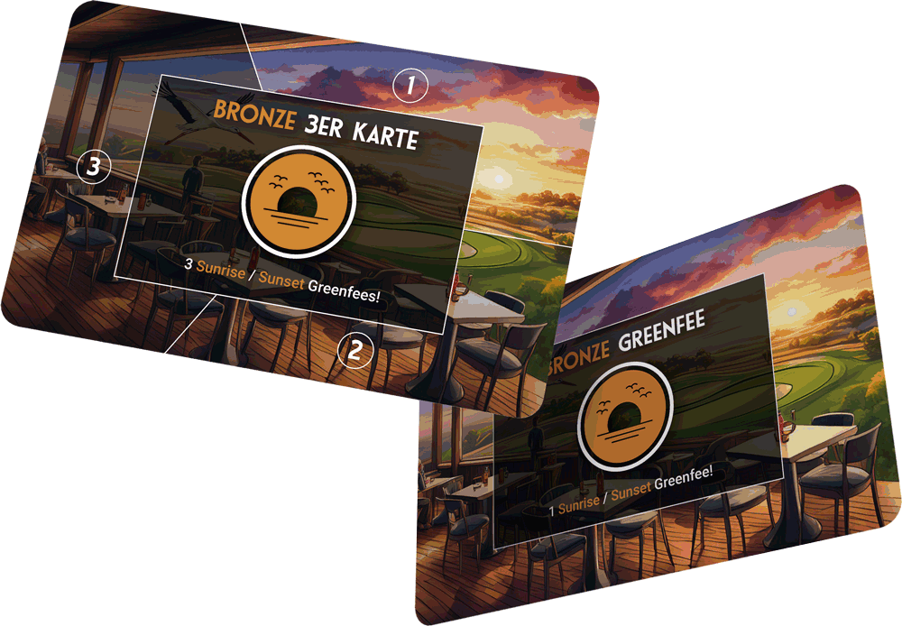 Bronze Sunset 3+1 Greenfee-Karte – 4 Greenfees inkl. 1 Gratis