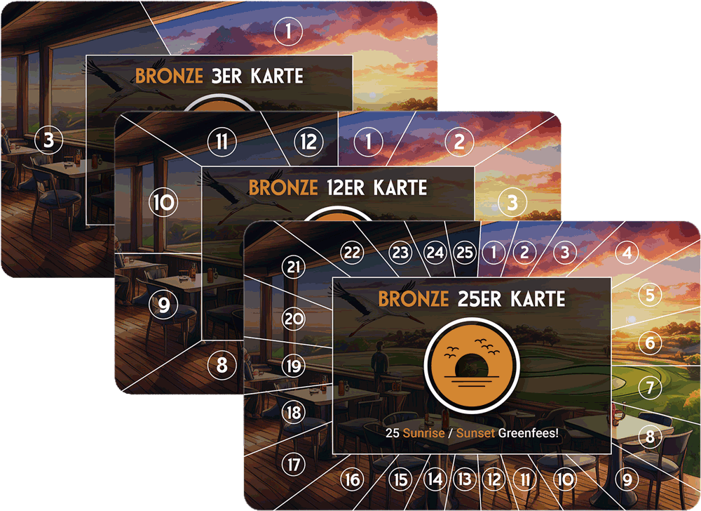 Bronze Sunset 25+15 Greenfee-Karte – 40 Greenfees inkl. 15 Gratis