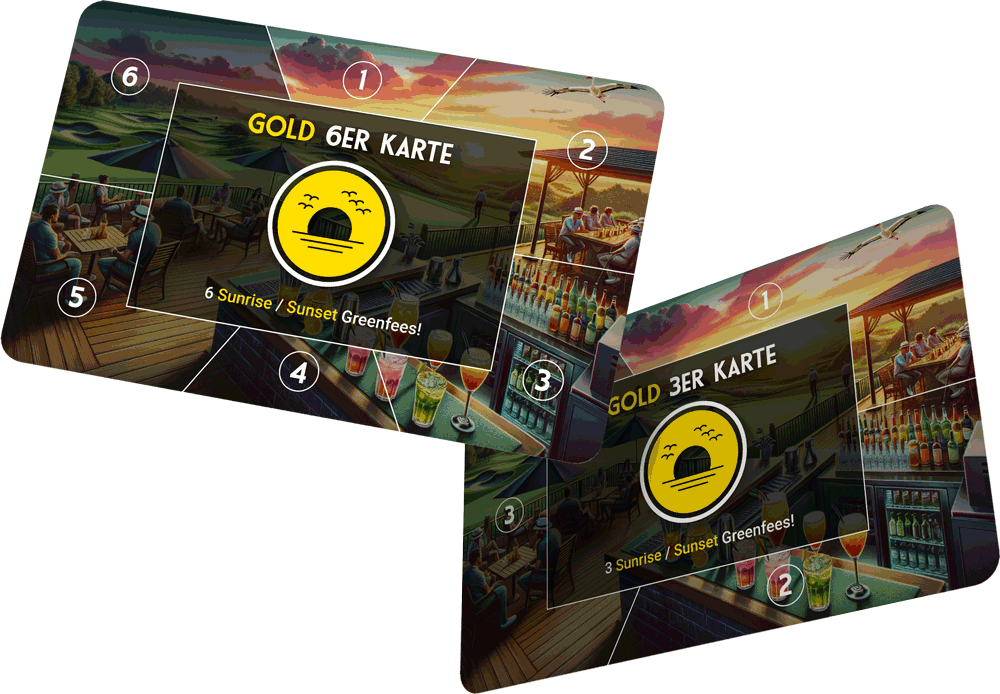 Gold Sunset 6+3 Greenfee-Karte – 9 Greenfees inkl. 3 Gratis