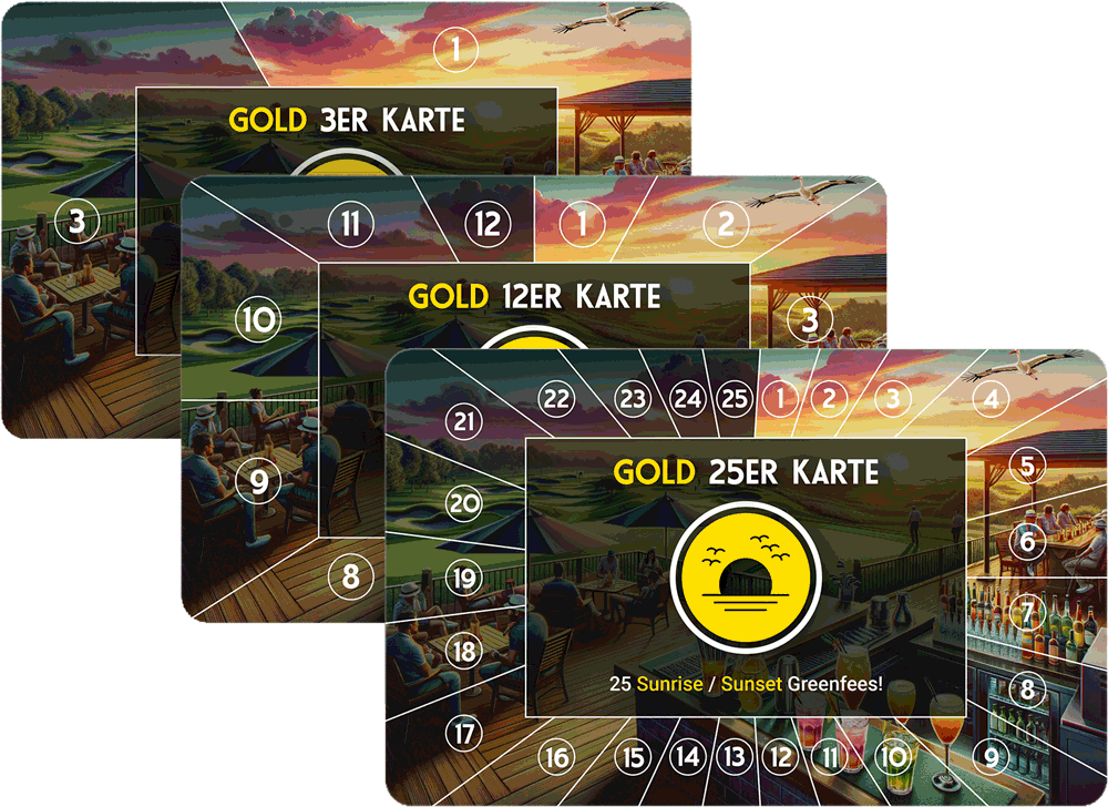 Gold Sunset 25+15 Greenfee-Karte – 40 Greenfees inkl. 15 Gratis