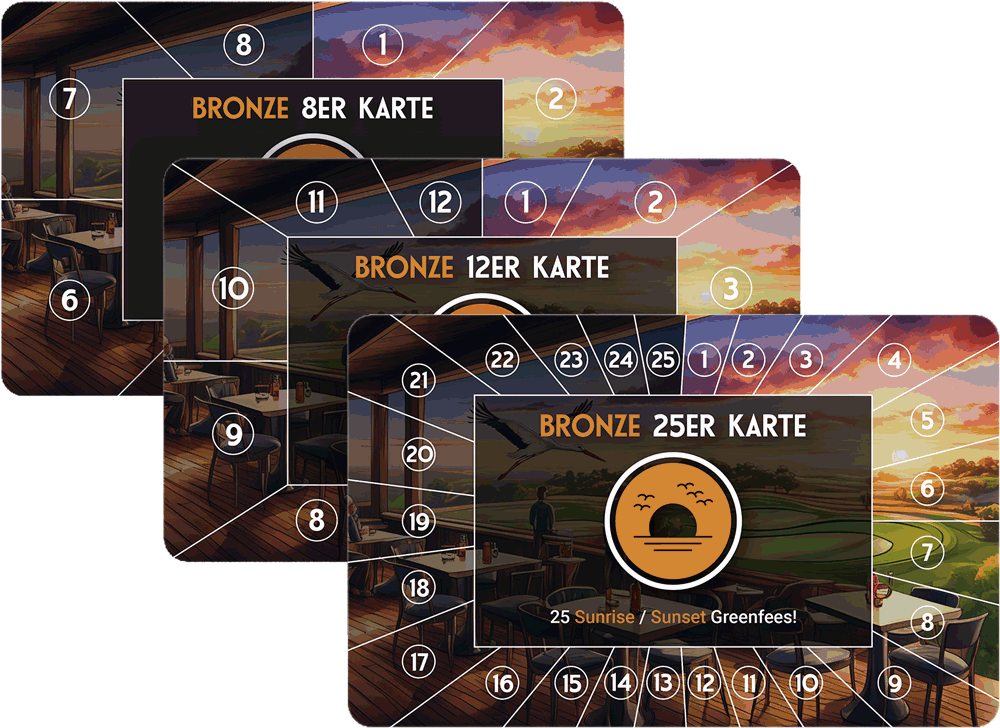 Bronze Sunset 25+15 Greenfee-Karte – 40 Greenfees inkl. 15 Gratis