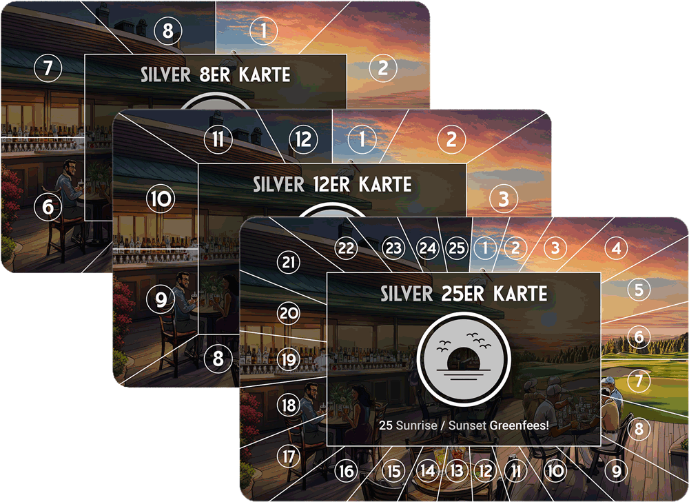 Silver Sunset 25+15 Greenfee-Karte – 40 Greenfees inkl. 15 Gratis