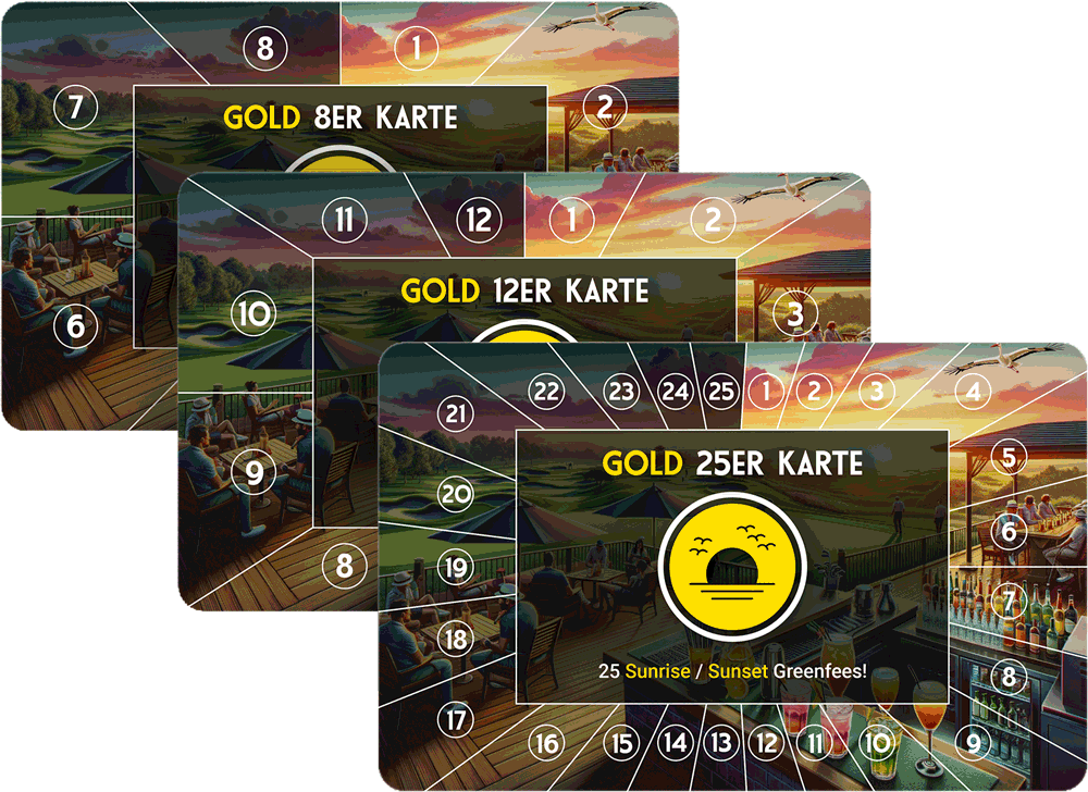 Gold Sunset 25+15 Greenfee-Karte – 40 Greenfees inkl. 15 Gratis