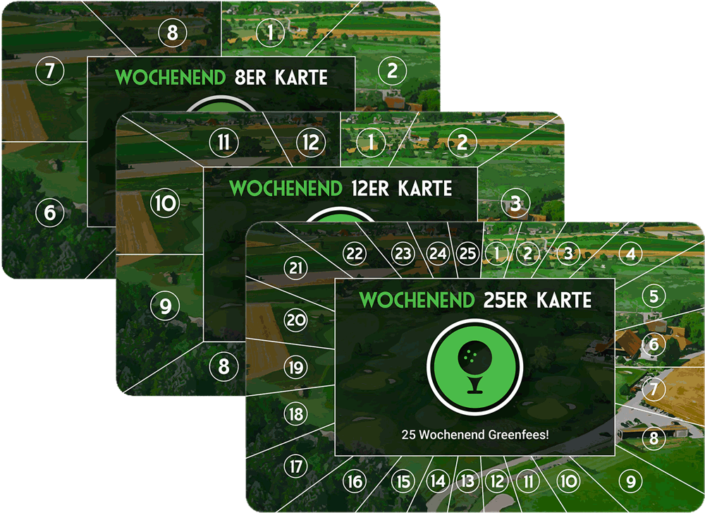 Wochenend 25+15 Greenfee-Karte – 40 Greenfees inkl. 15 Gratis