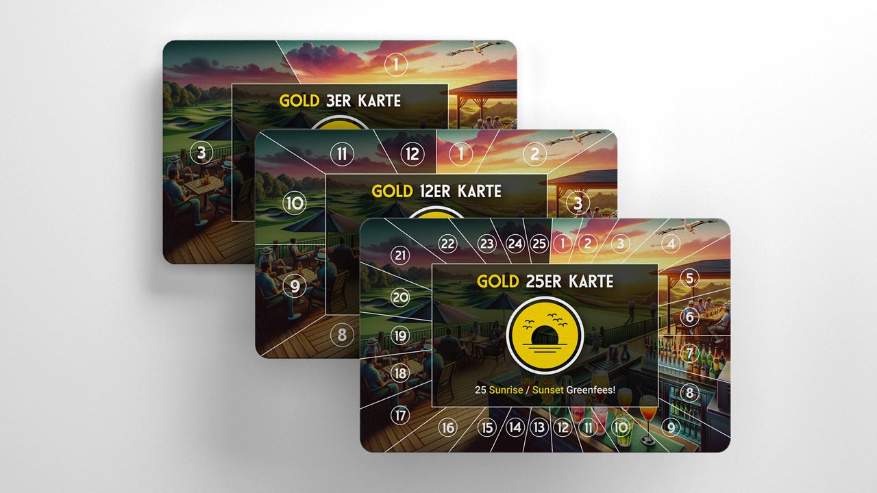 Gold Sunset Greenfee-Karte