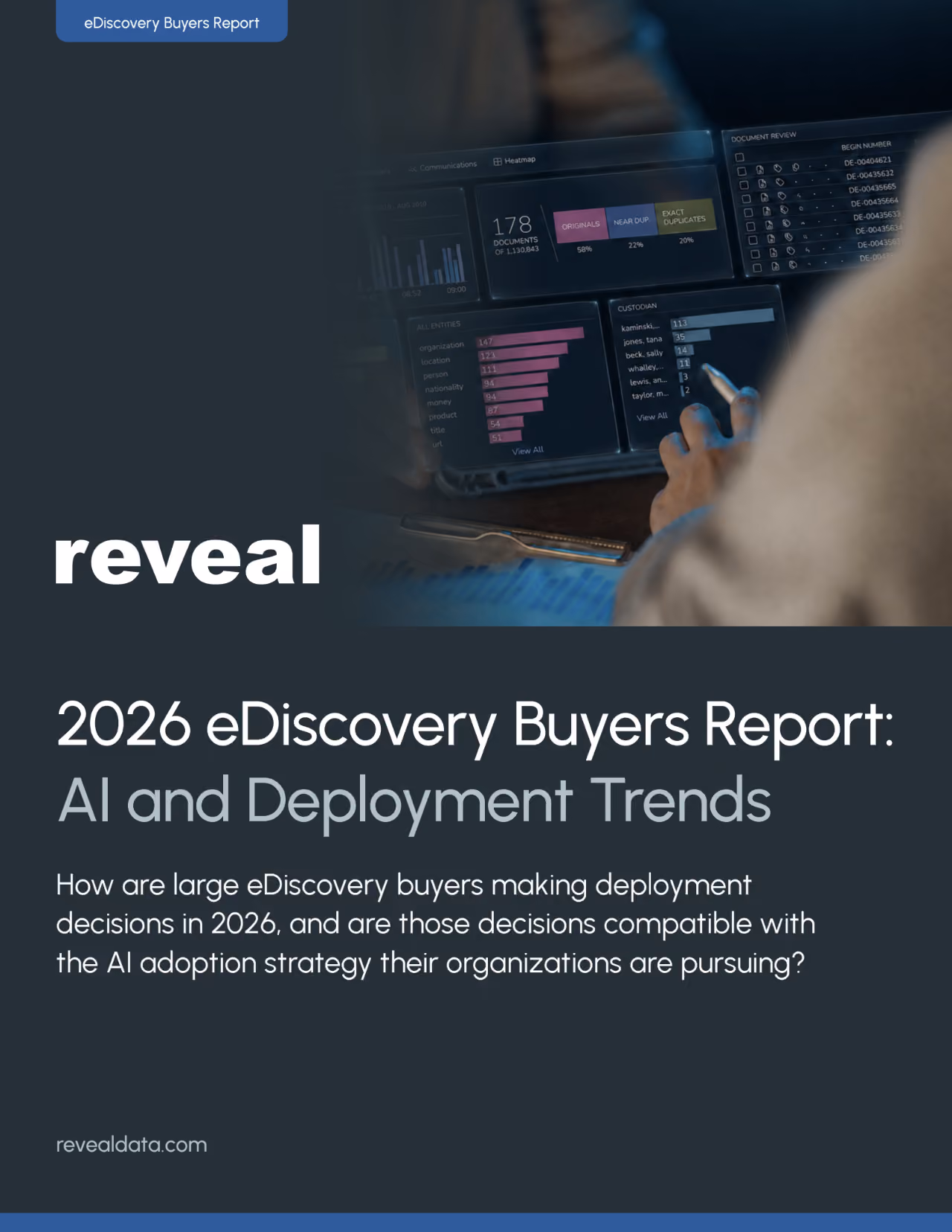 Cover of the 2026 eDiscovery Buyers Report: AI and Deployment Trends by Reveal
