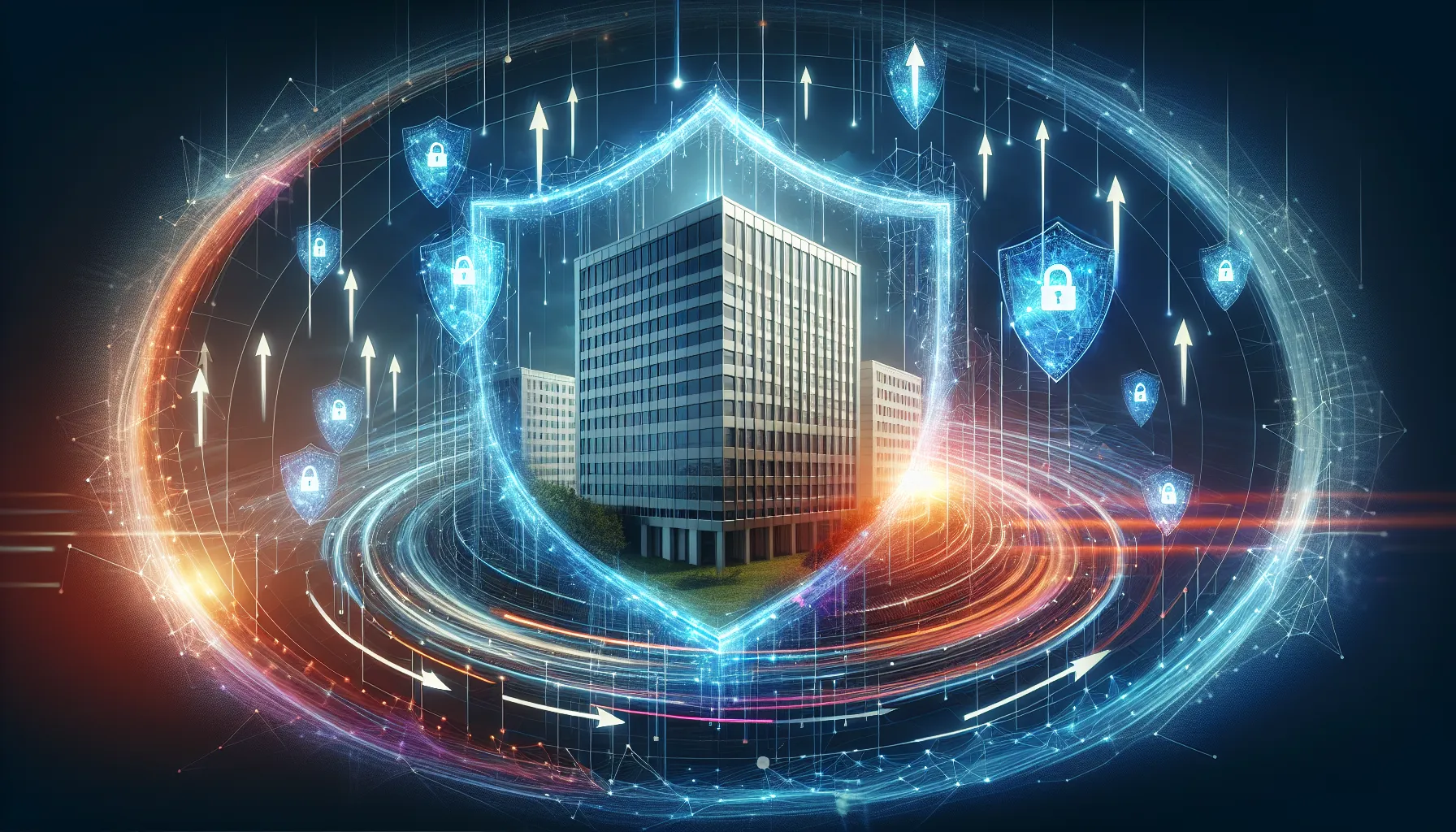 An illustration showing business continuity strategies in cybersecurity.