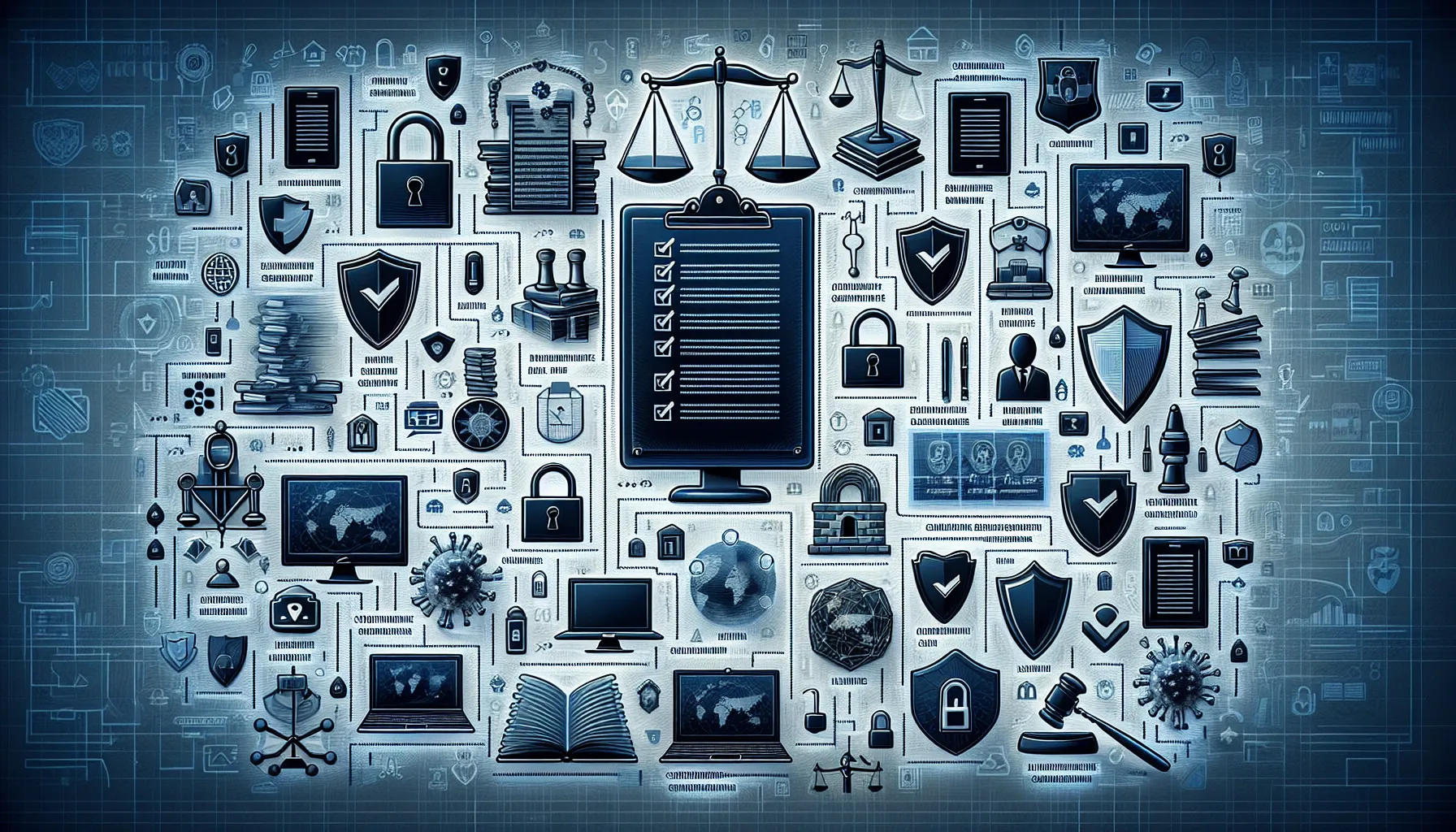An illustration depicting cloud security measures to protect cloud-based data.