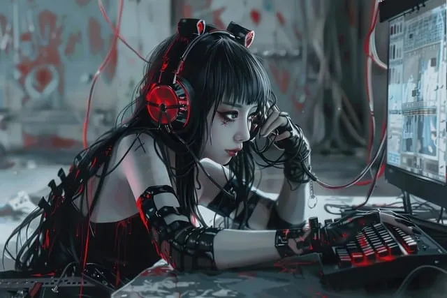 ai generated, cyberpunk, hacker