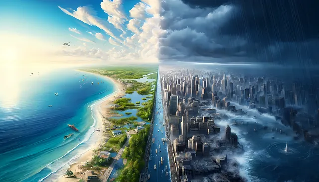 global warming, sea level rise, earth