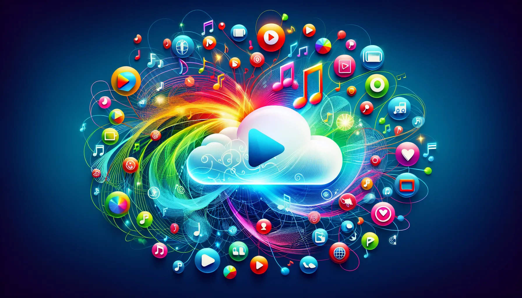An illustration depicting media streaming capabilities of pCloud.