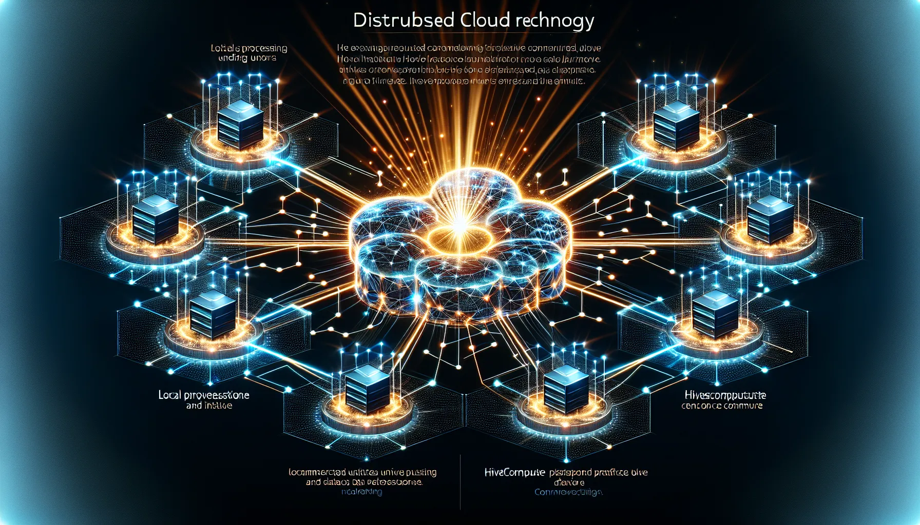 Illustration of distributed cloud technology