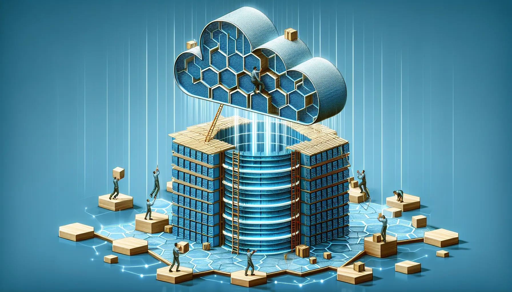 Illustration of scalable cloud infrastructure