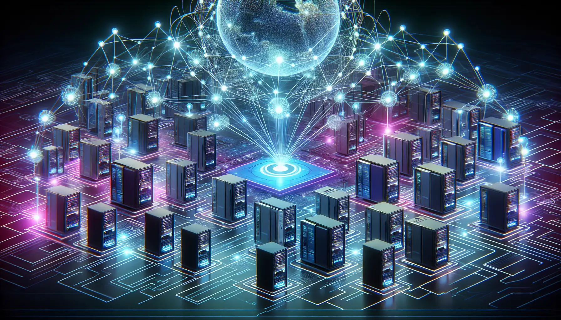 Illustration of networked computers
