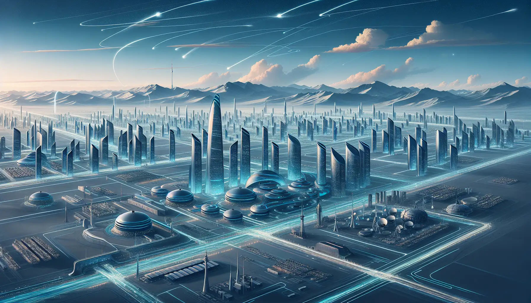 Illustration of the Inner Mongolia Information Park, one of the world's largest data centers