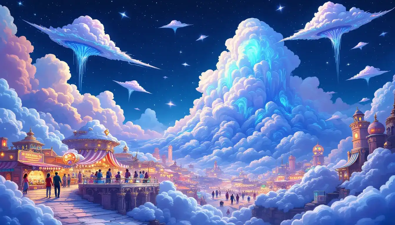 Visual representation of high-performance cloud servers in action.