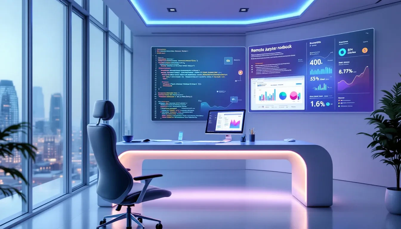 A visual representation of the benefits of using a remote Jupyter notebook.