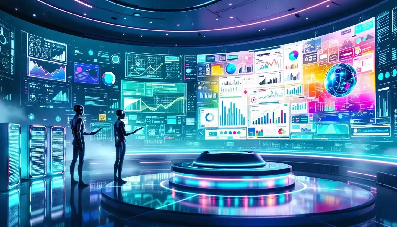 An illustration representing data analytics compute processes.