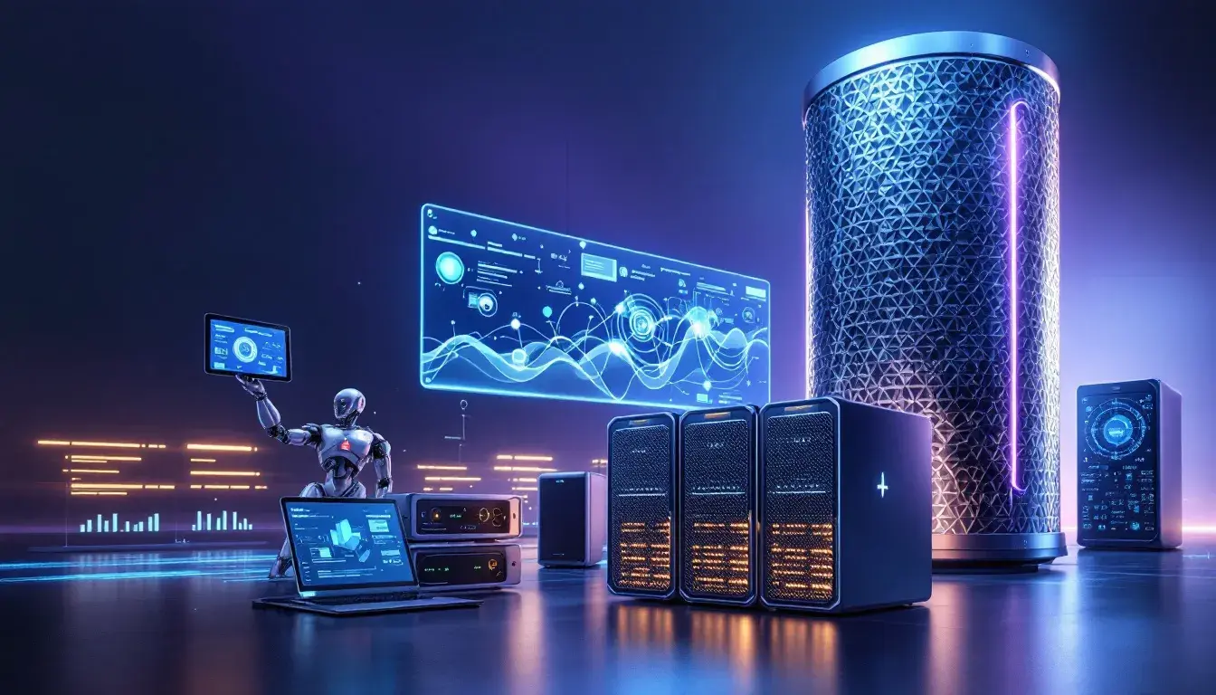 A collage of tools and technologies supporting data analytics compute.