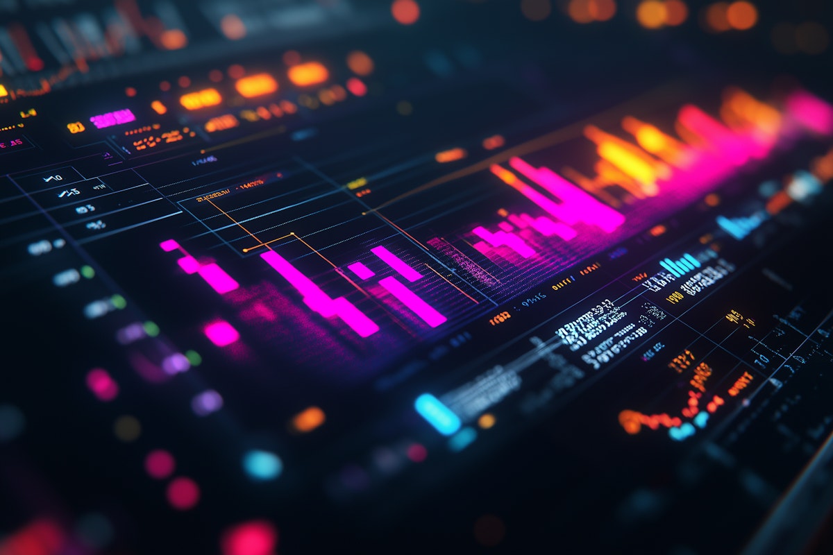 Dashboard visualizing secure financial data transfers