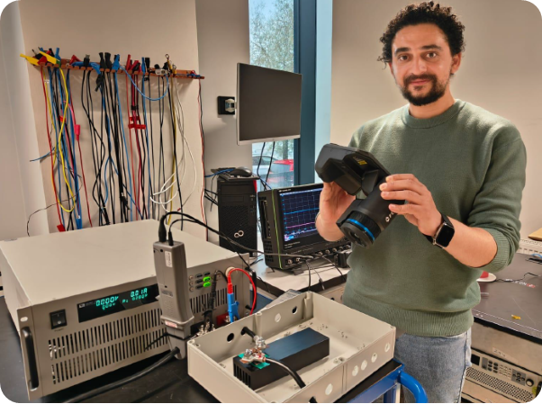 A person holding a cameraAI-generated content may be incorrect.