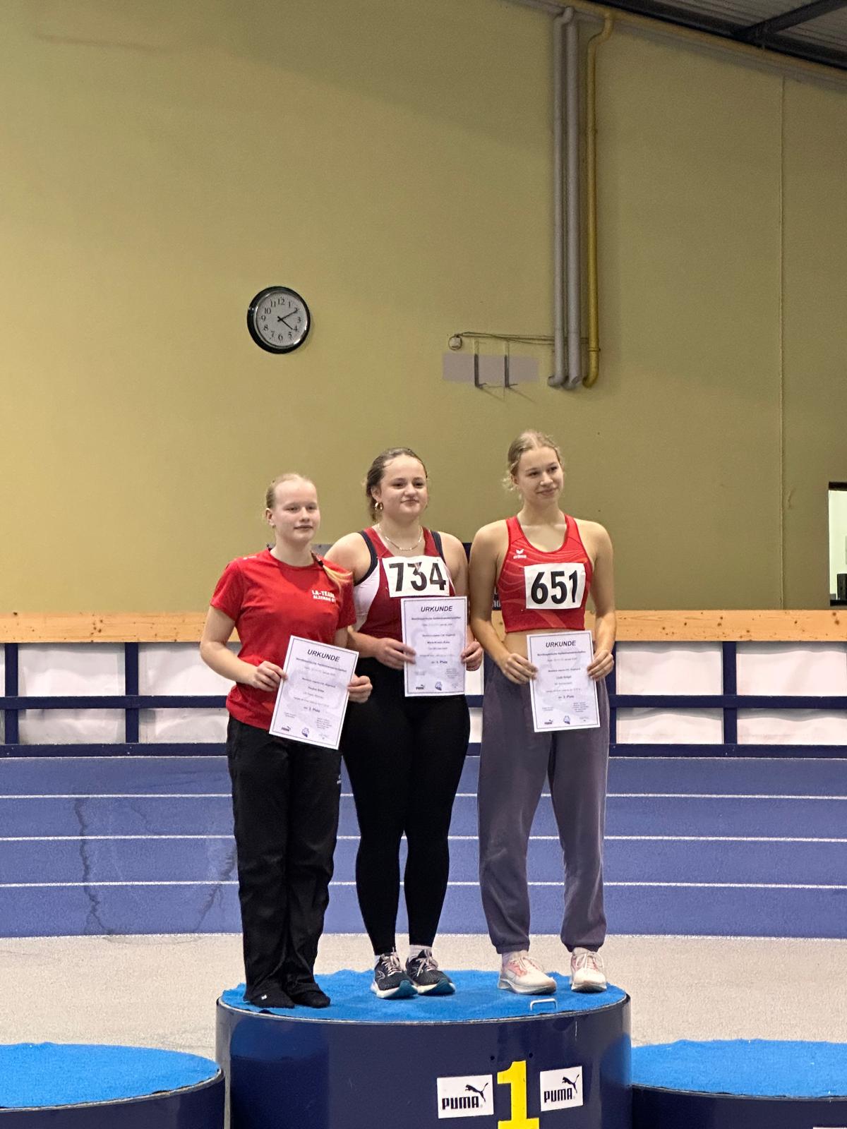 Gold für Marie Kristin Kunz im Kugelstoßen bei den Nordbayerischen in Fürth