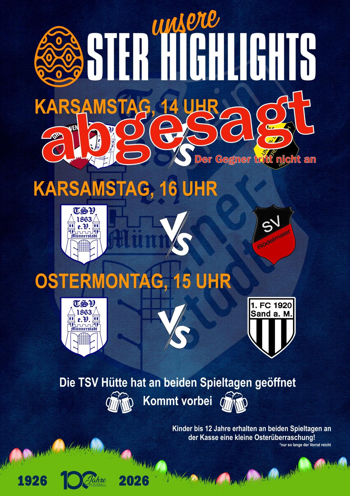 Fußball Oster-Highlights am Sportzentrum Münnerstadt