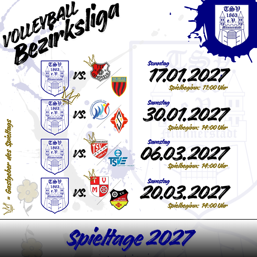 Volleyballspieltage Bezirksliga Herren 2027