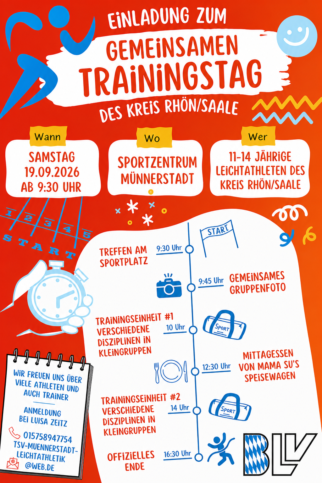 Gemeinsamen Leichtathletik Trainingstag