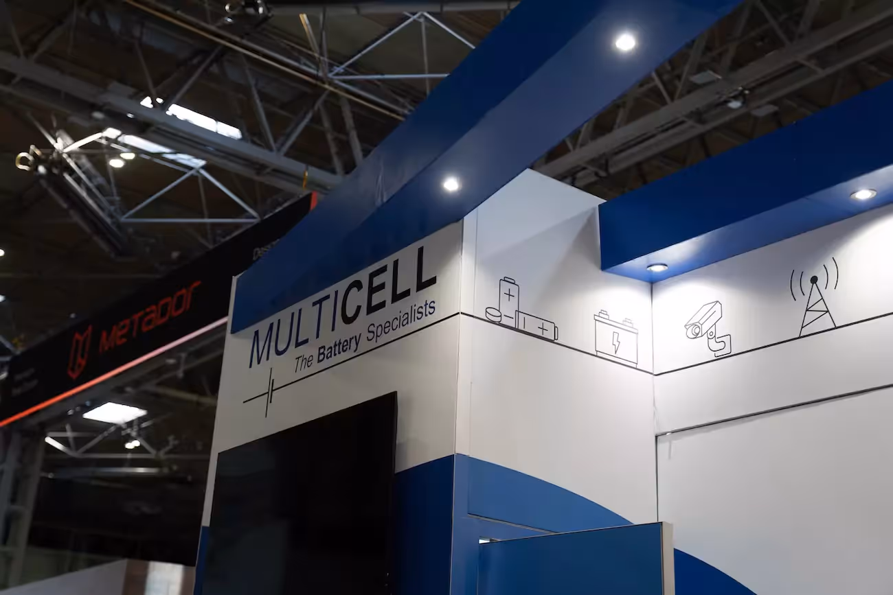 A custom event stand built by EventFull.