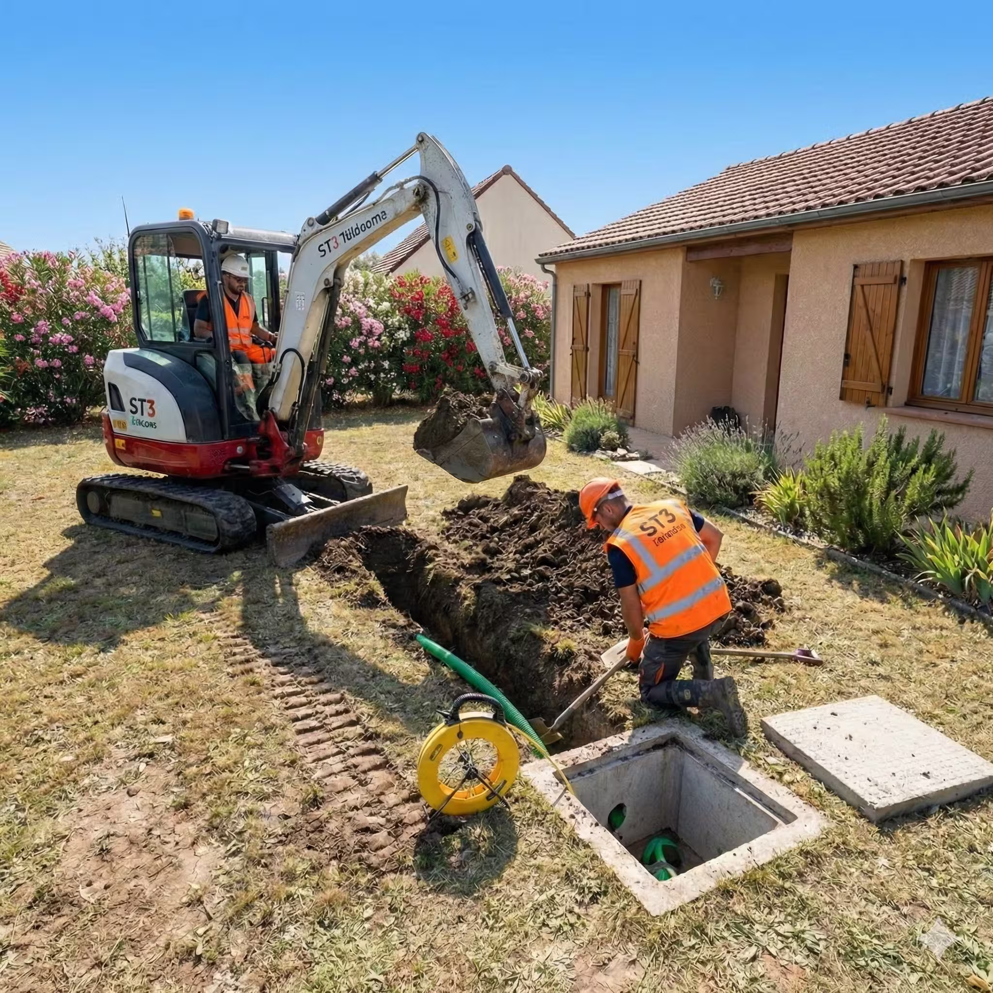 Maison raccordée au haut débit par ST3 Télécoms