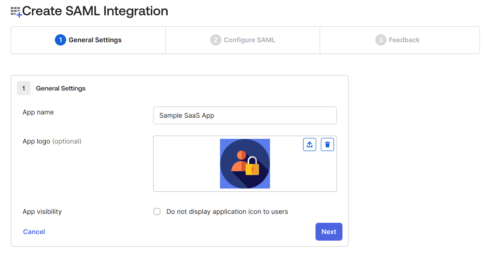 Create SAML Integration