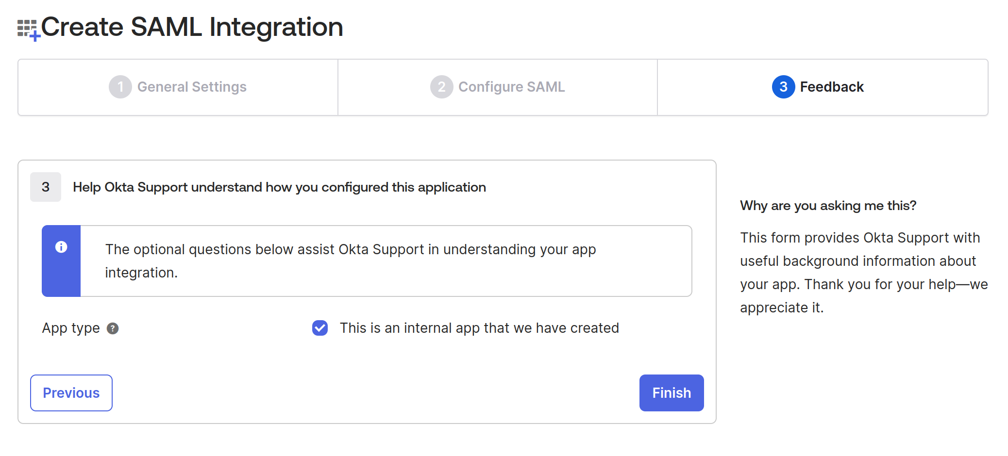 SAML Integration Feedback