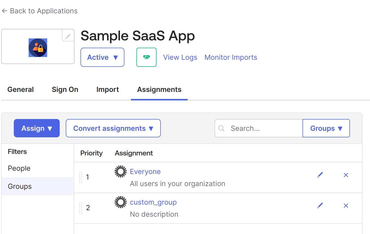 Sample SaaS App Assignments