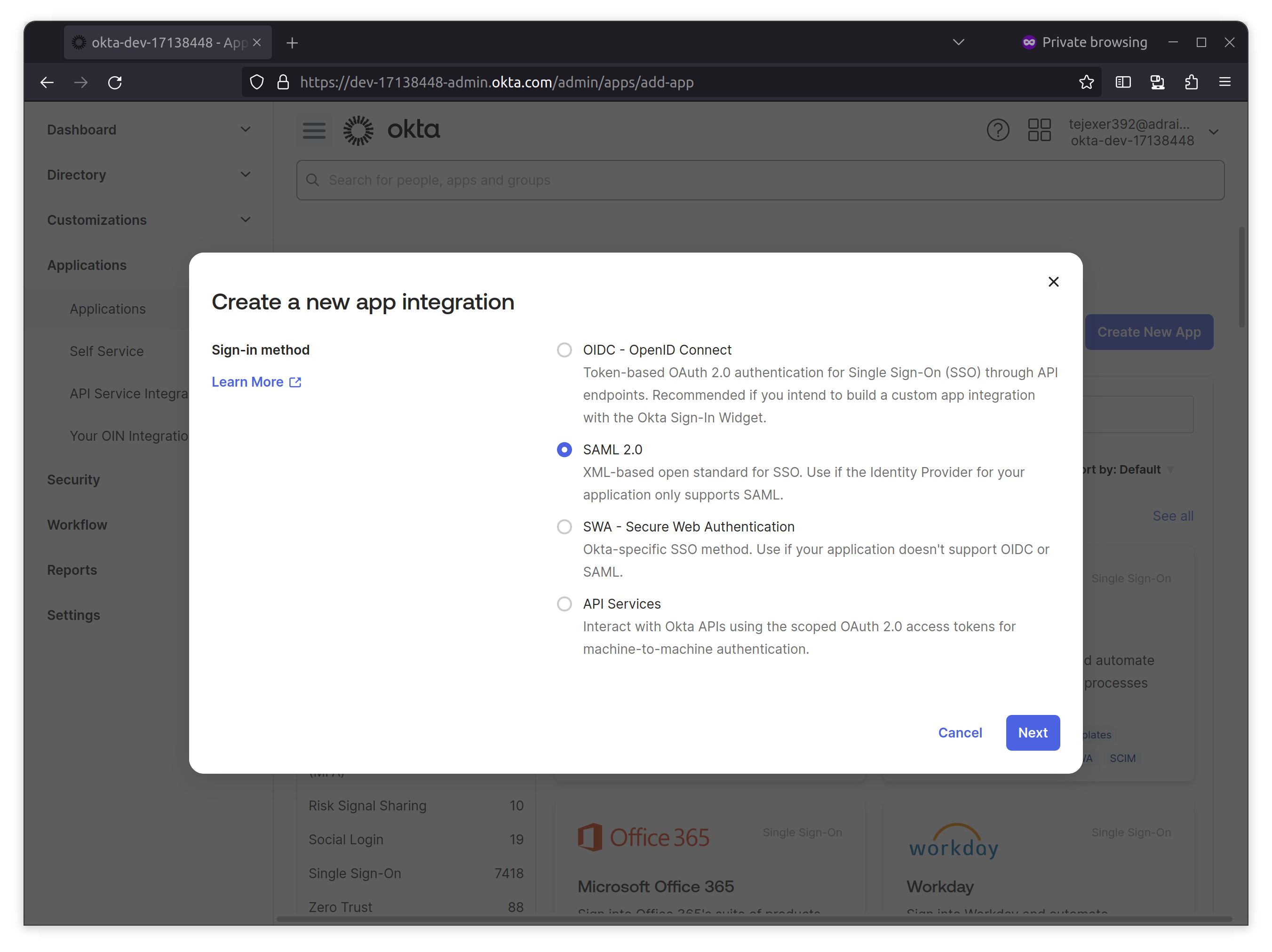 Configure Okta as IdP