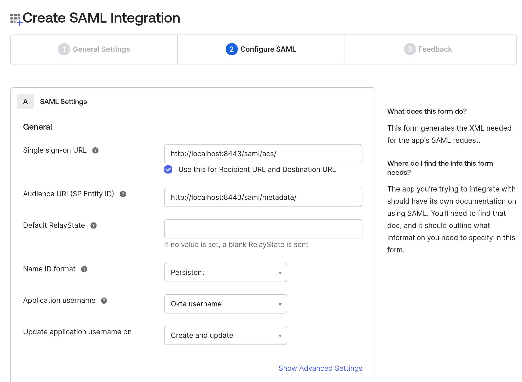 Configure SAML Integration