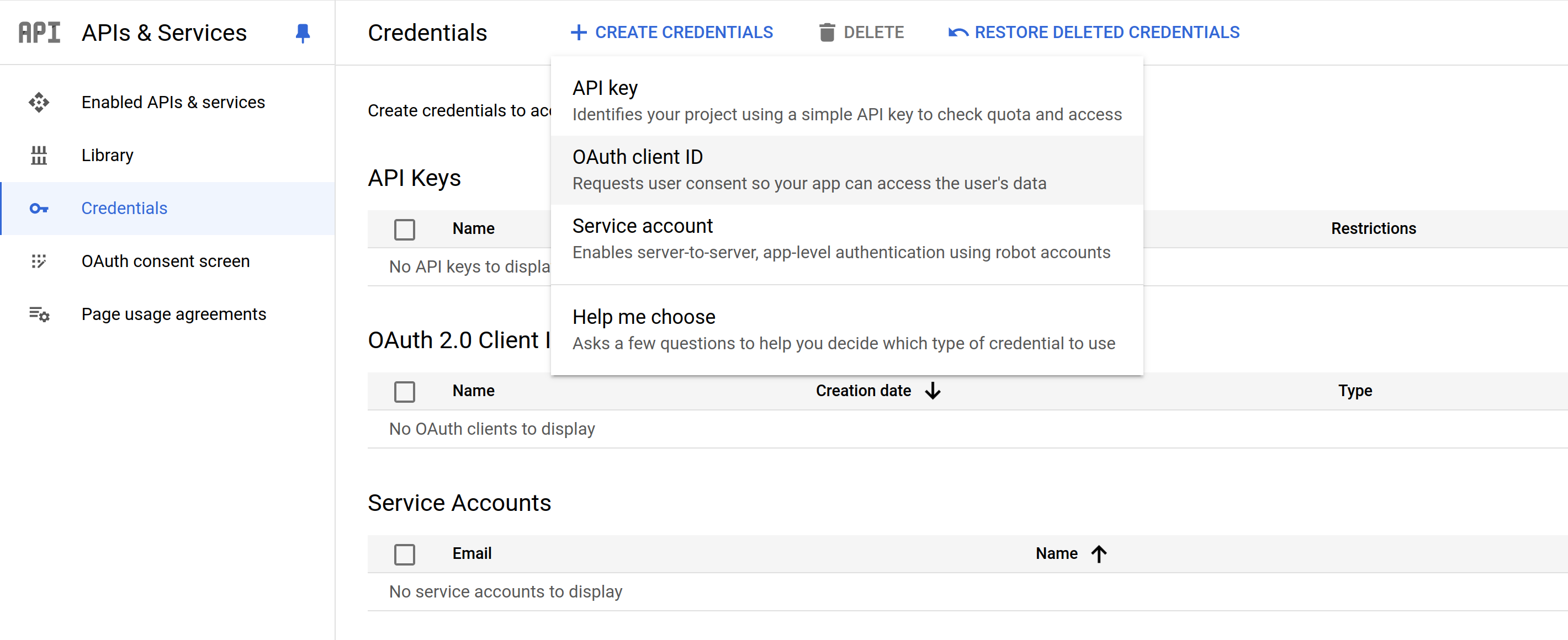 OAuth client ID