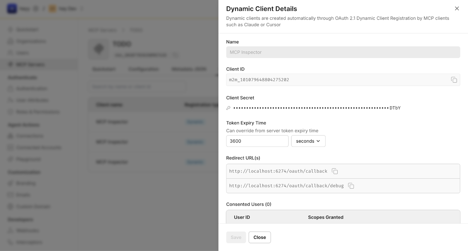 DCR Connection in scalekit