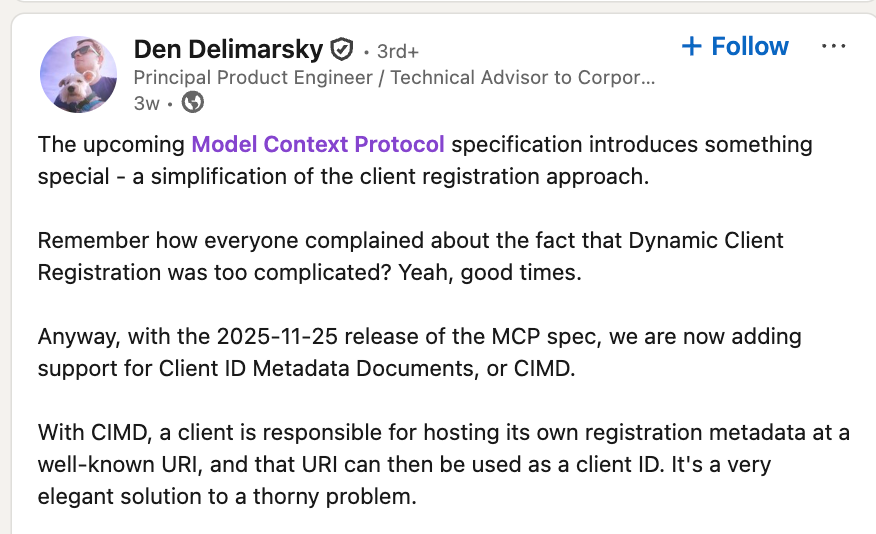 MCP Client registration approach